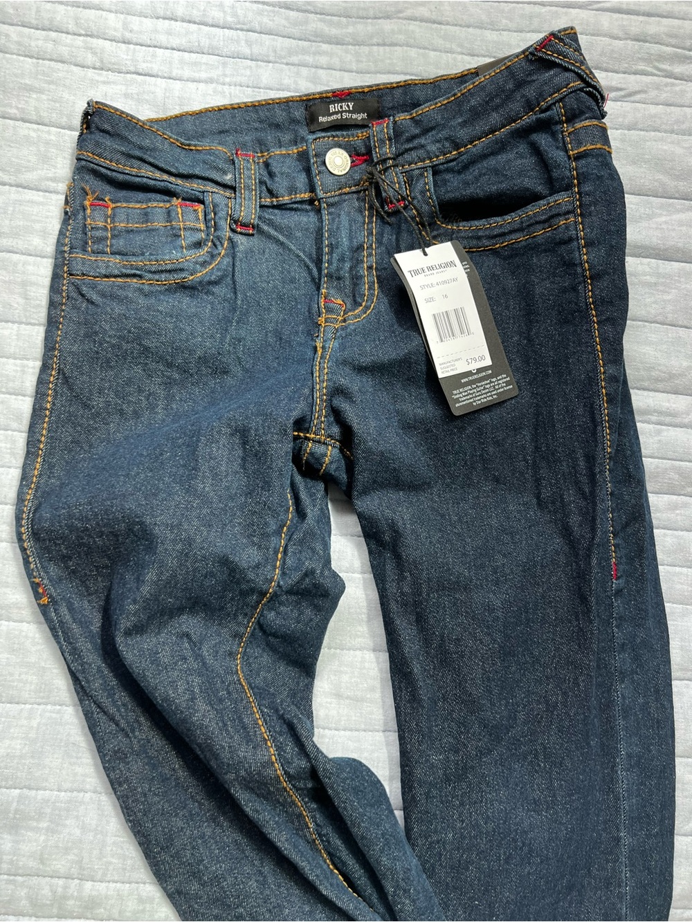 True Religion Ricky Mid-Rise Straight Boys Jeans